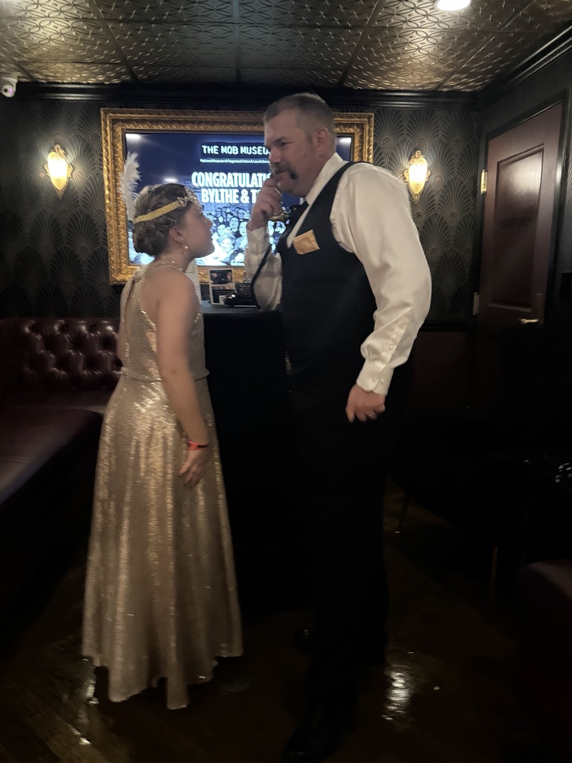 A couple sharing a moment during the celebration
