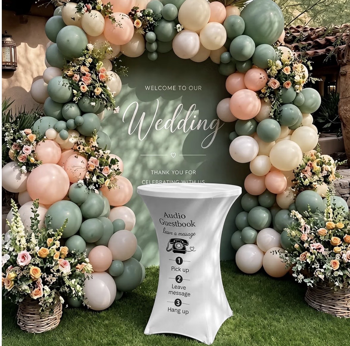 Wedding audio guestbook display inspiration